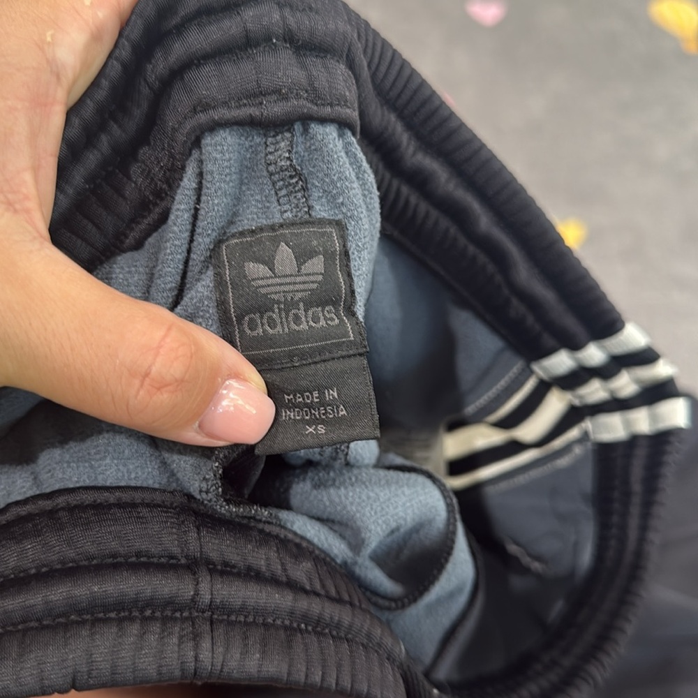 Adidas Black and White Sweatpants with Iconic Stripes - Picture 3 of 3